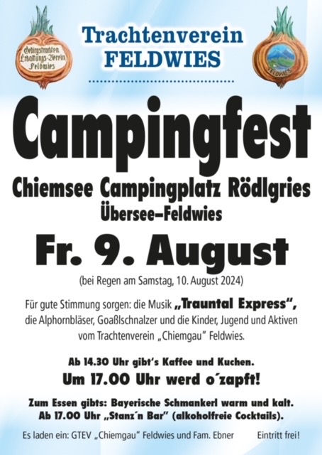 Campingfest der Feldwieser Trachtler bei Familie Ebner 2024